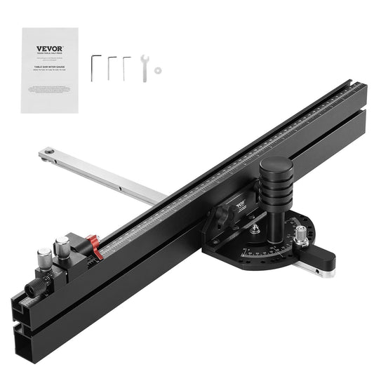 VEVOR Precision Miter Gauge, Standard Slot 3/4'' x 3/8'', Aluminum Alloy Table Saw