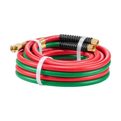 Oxygen Acetylene Hose 1/4-Inch x 15FT T Grade Hose 300PSI Max Working Pressure