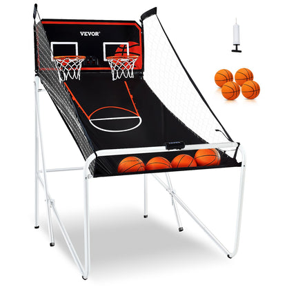 VEVOR Foldable Basketball Arcade Game, 2 Player Indoor Basketball Game, Home Dual