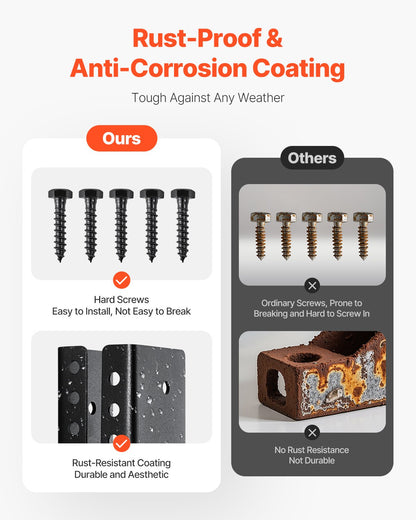 Concealed Joist Hanger, 2x4 Inch Outdoor Concealed-Flange Joist Bracket with Screws, Steel Light Joist Hangers for 1.93 x 3.62 Inch / 49 x 92 mm Beam, Swing, Fence, Wooden Slides, 12 Pcs