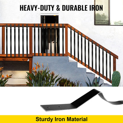 VEVOR Deck Balusters, 51 Pack Metal Deck Spindles, 32.25\"x1\" Staircase Baluster