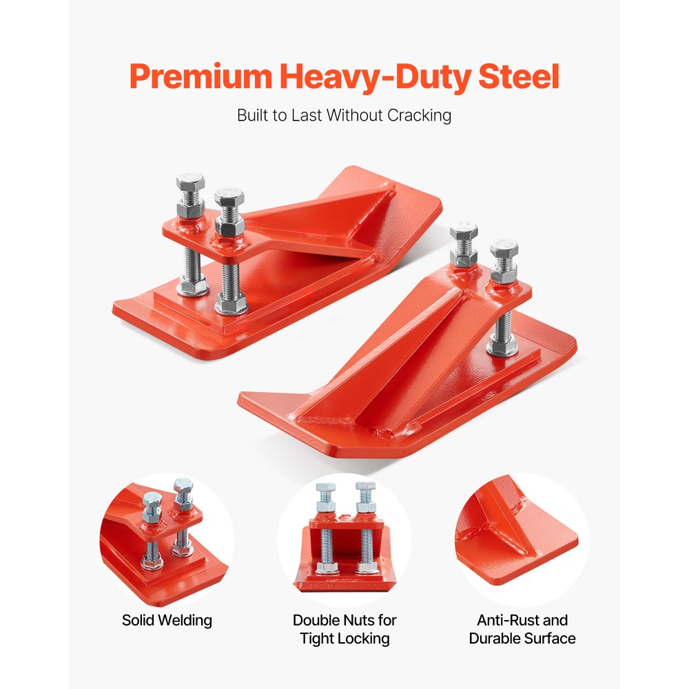 Tractor Bucket Protector, 2PCS Heavy Duty Steel Bucket Edge Protectors, Edge Tamer Anti-Skid Device with Double Hexagon 