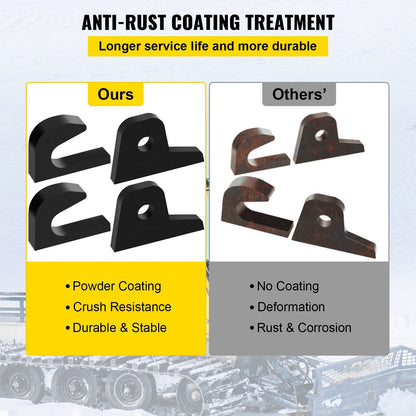 Heavy-Duty Loader Bucket Forks with Weld-On Hook Brackets, 32 mm Top, 20 mm Bottom