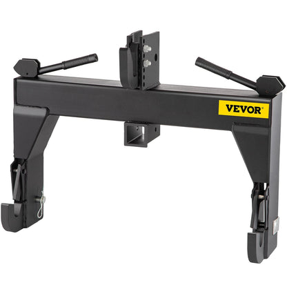 Heavy-Duty 3-Point Quick Hitch, 1360 kg Capacity, 70 cm Width, Black Alloy Steel