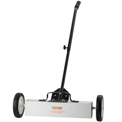 Push-Type Magnetic Lawn Sweeper with Telescoping Handle, 20.4 kg Magnet Strength