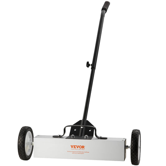 VEVOR Rolling Magnetic Sweeper with Wheels, Push-Type Magnetic Pick Up Sweeper,
