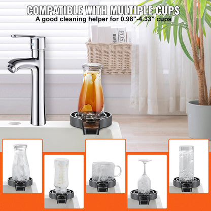 360° Rotating Glass Rinser with 10 Jets for Kitchen Sink, Durable & Efficient