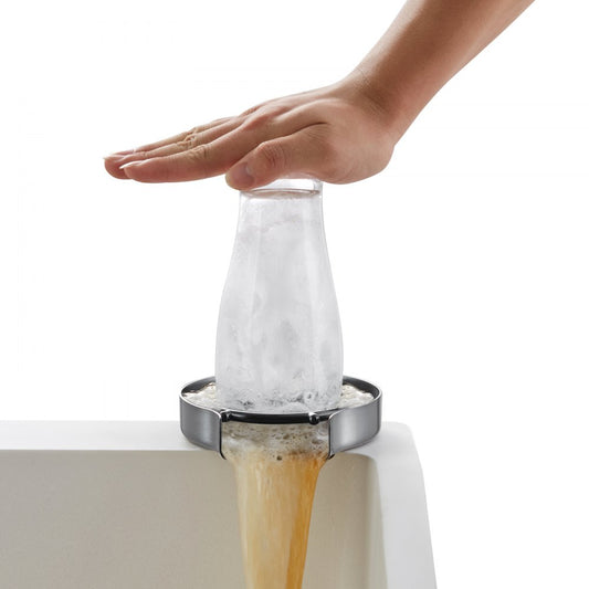 VEVOR Glass Rinser 10-Hole 360° Rotating Stainless Steel Washer ABS Cup Holder