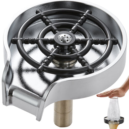 VEVOR Glass Rinser, 10 Powerful Spraying Jets 360° Rotating Cup Rinser for Sink,