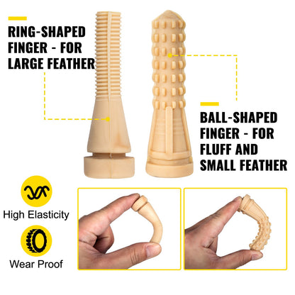 VEVOR Chicken Plucker Drill Attachment, Stainless Steel Drill Chicken Plucker, 18