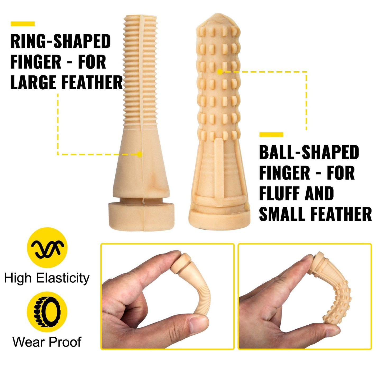 Stainless Steel Poultry Plucker Drill Attachment, 18 Fingers, 0.9 cm Shank