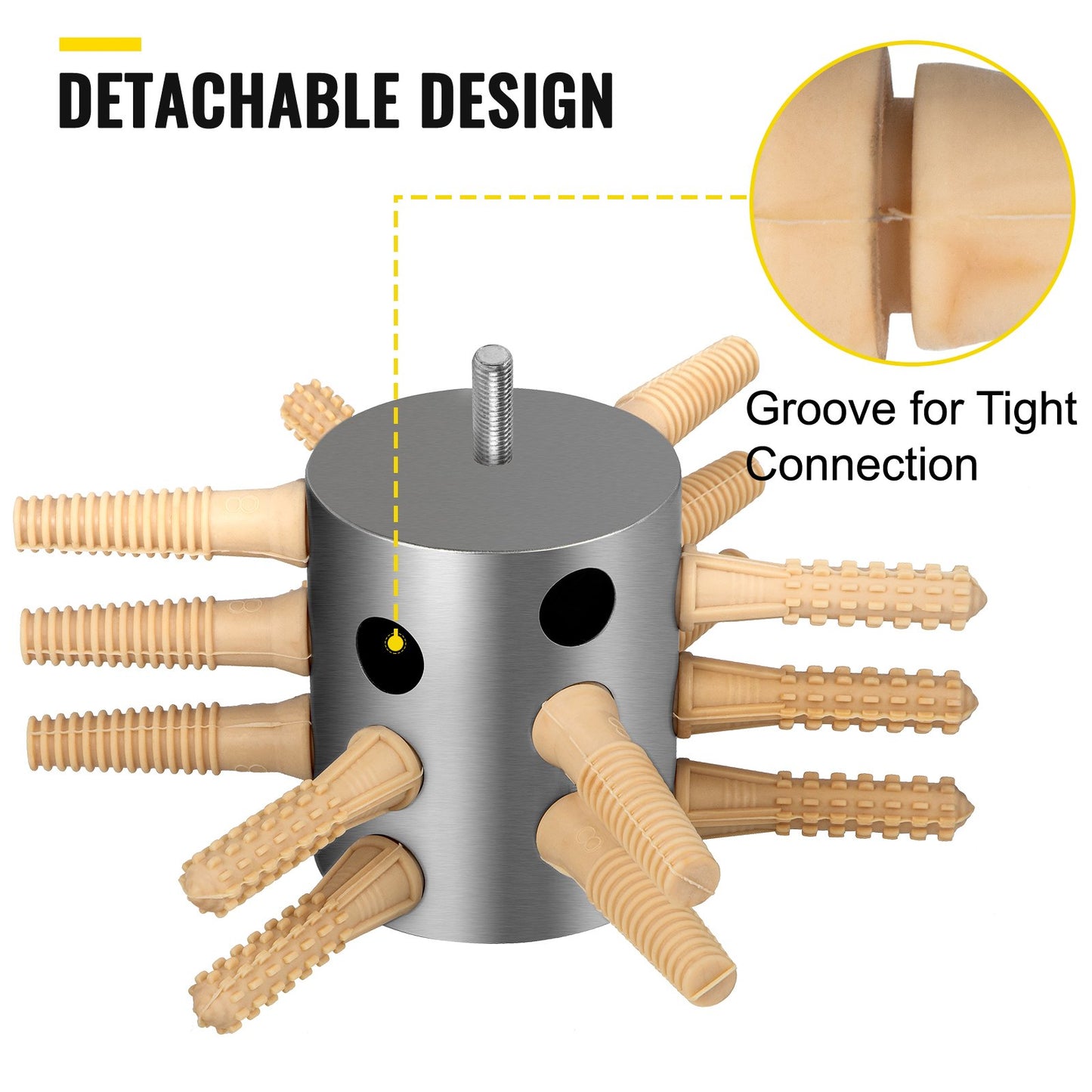 VEVOR Chicken Plucker Drill Attachment, Stainless Steel Drill Chicken Plucker, 18