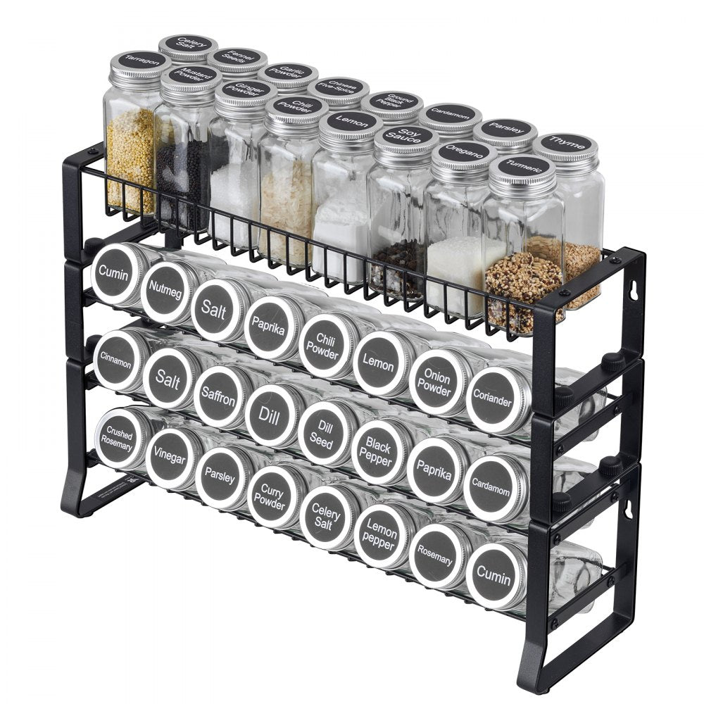 VEVOR Spice Rack Organizer for Cabinet Seasoning Storage Set Wall Mounted 4 Pack