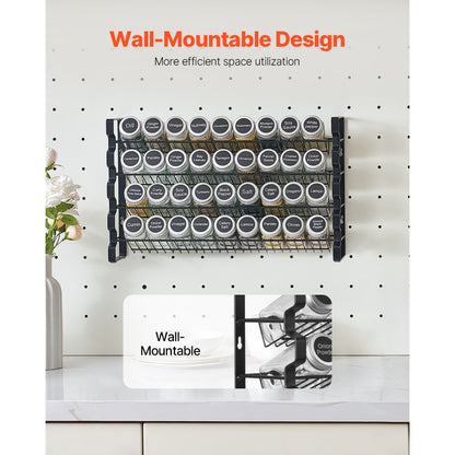 VEVOR Spice Rack Organizer for Cabinet Kitchen Seasoning Organizer 18x11 in