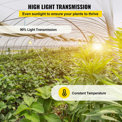 Greenhouse Plastic Cover, 7.3 x 30.5 m, 0.15 mm Thick, UV Resistant Film