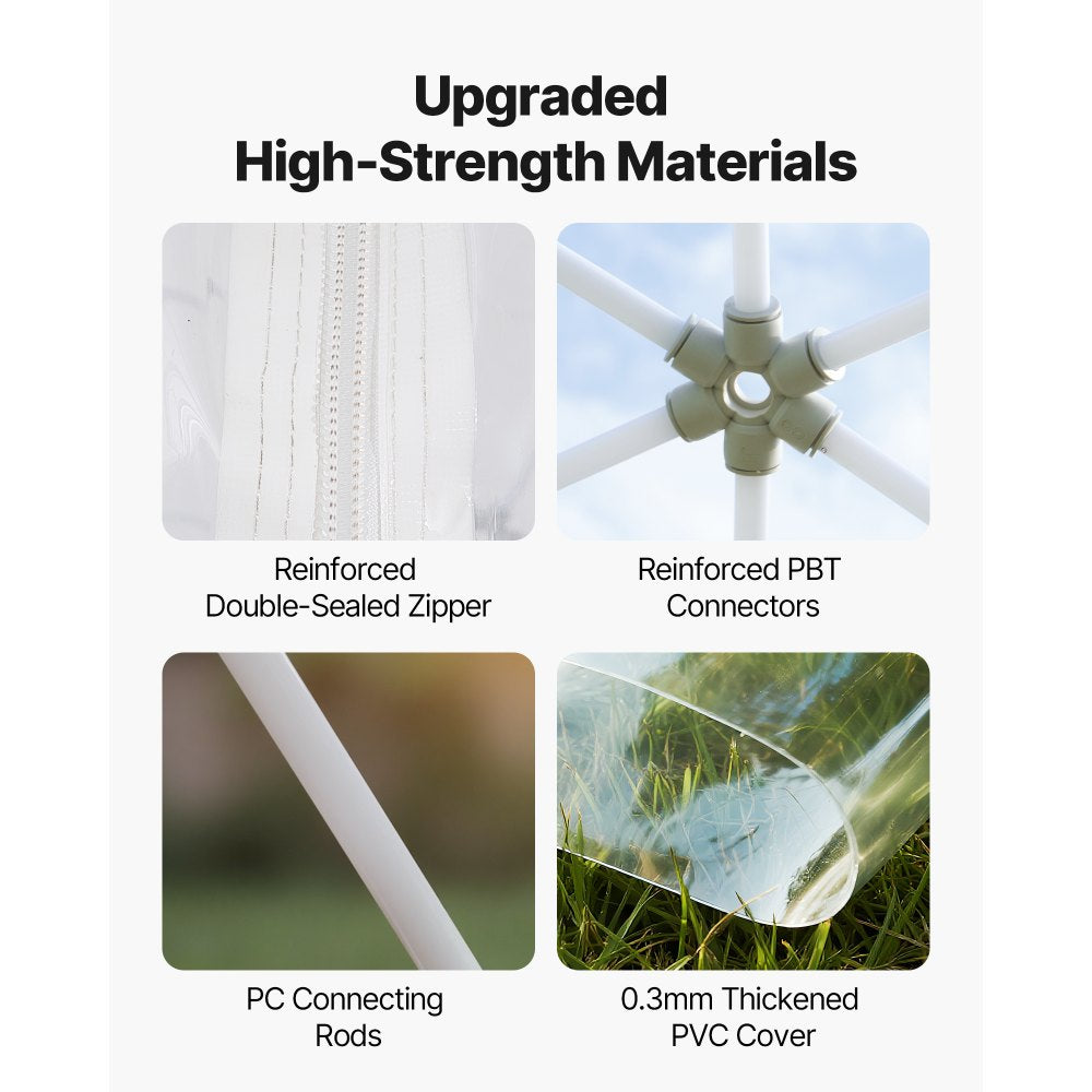 3.6 x 2.2 m Garden Bubble Tent for 4-7 Person Outdoor Clear Geodesic Dome