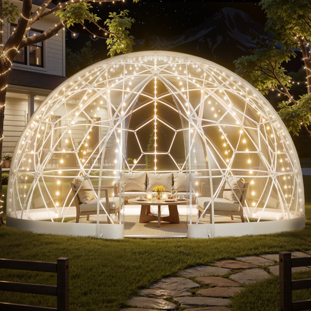 4.5x2.7 m Garden Bubble Tent for 10-14 Person Outdoor Clear Geodesic Dome