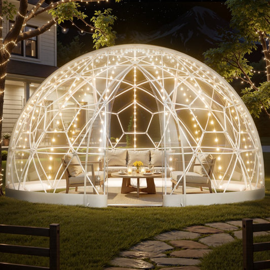 4.5x2.7 m Garden Bubble Tent for 10-14 Person Outdoor Clear Geodesic Dome