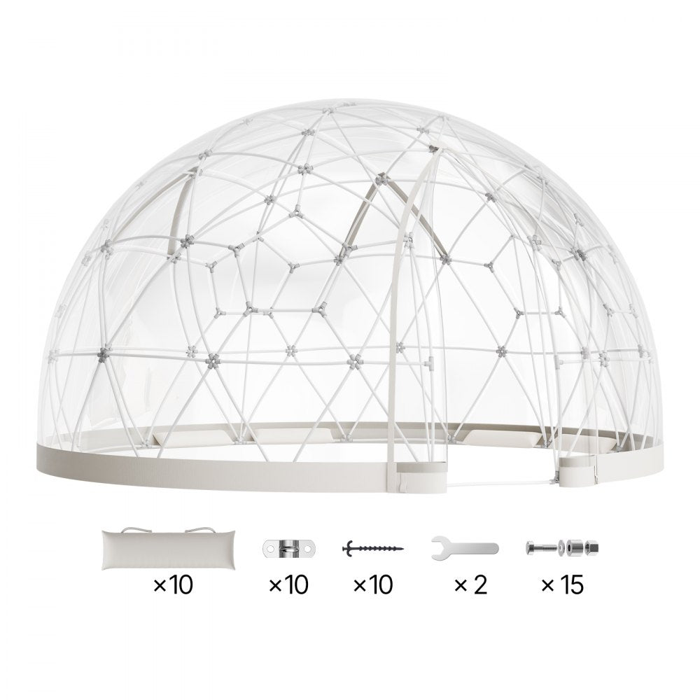 4.5x2.7 m Garden Bubble Tent for 10-14 Person Outdoor Clear Geodesic Dome