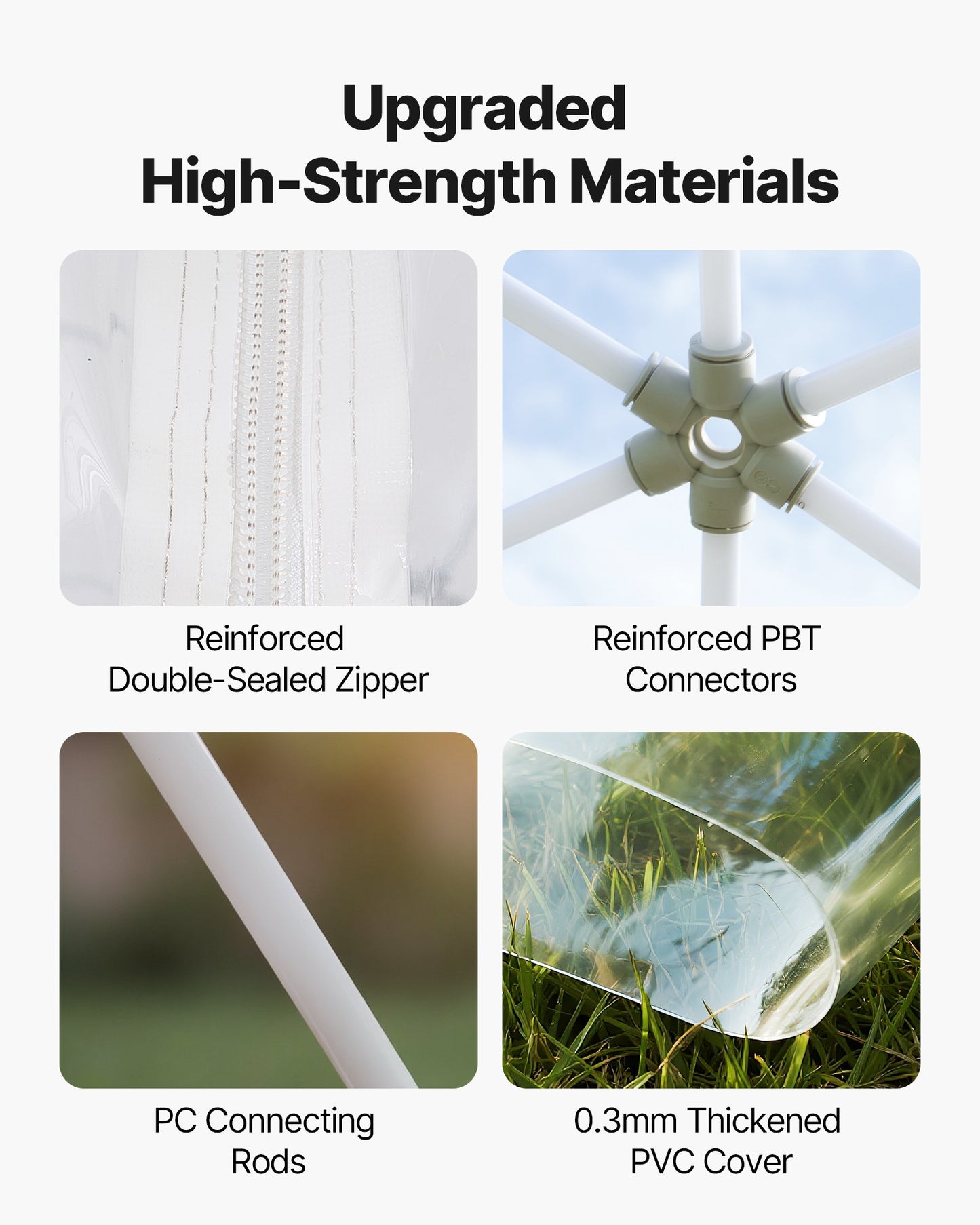 Garden Dome Tent, 2.9 x 1.75 m Outdoor Clear Bubble Tent for 2-4 Person, Weatherproof Geodesic Dome Greenhouse with Window, PVC Igloo Tents for Backyard Patios Camping Party Wedding