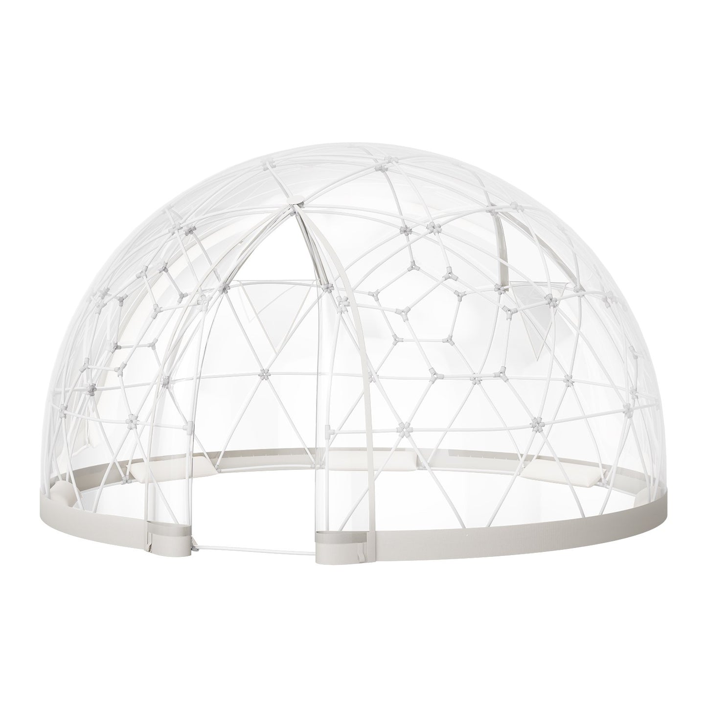 Garden Dome Tent, 2.9 x 1.75 m Outdoor Clear Bubble Tent for 2-4 Person, Weatherproof Geodesic Dome Greenhouse with Window, PVC Igloo Tents for Backyard Patios Camping Party Wedding