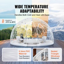 12FT Outdoor Dome Bubble Tent with 360° Views and Transparent Window