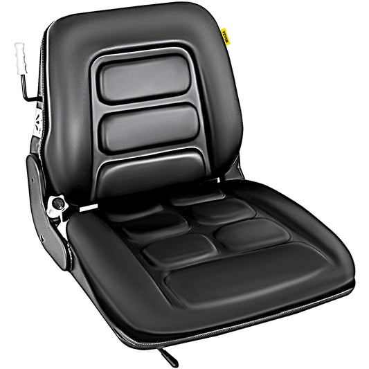 VEVOR Universal Tractor Seat, High Back, Folding Forklift Seat with Adjustable Backrest,