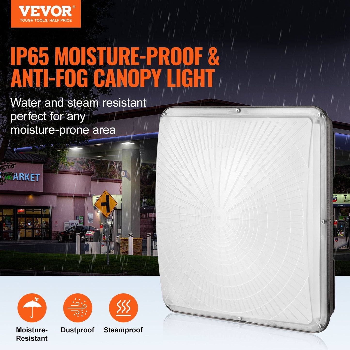 4-Pack 150W LED Canopy Lights, 16500LM, 5000K, IP65 Waterproof, Outdoor Lighting