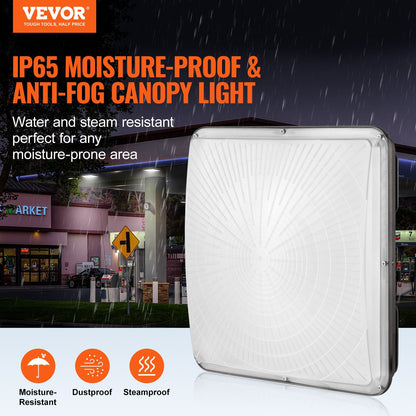 4-Pack 150W LED Canopy Lights, 16500LM, 5000K, IP65 Waterproof, Outdoor Lighting