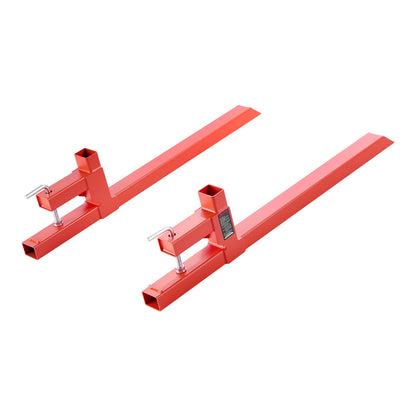 Pallet Forks, 907 kg Clamp on Pallet Forks, 109 cm Total Length Heavy-Duty Quick Attach Tractor Fork Compatible with Tractor Attachments, Loader Bucket, and Skid Steer, Orange