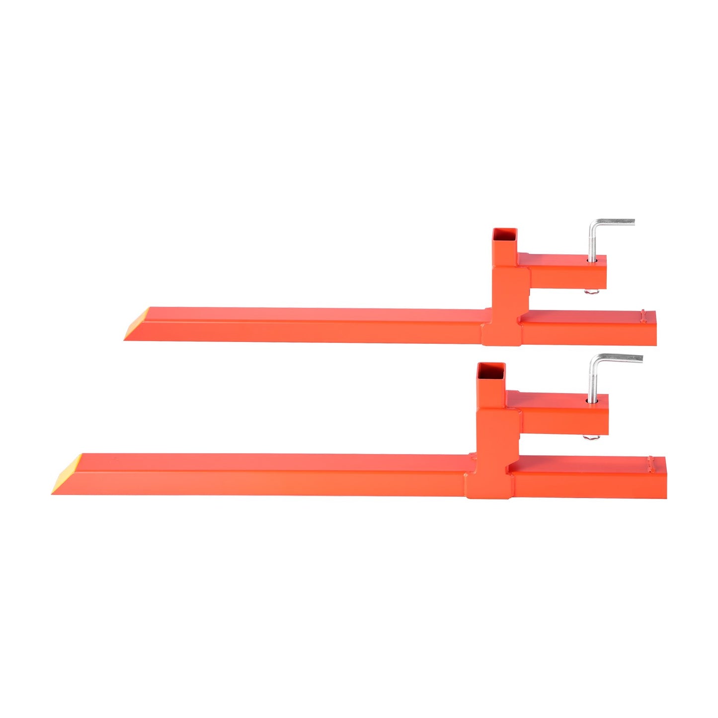 Pallet Forks, 907 kg Clamp on Pallet Forks, 109 cm Total Length Heavy-Duty Quick Attach Tractor Fork Compatible with Tractor Attachments, Loader Bucket, and Skid Steer, Orange