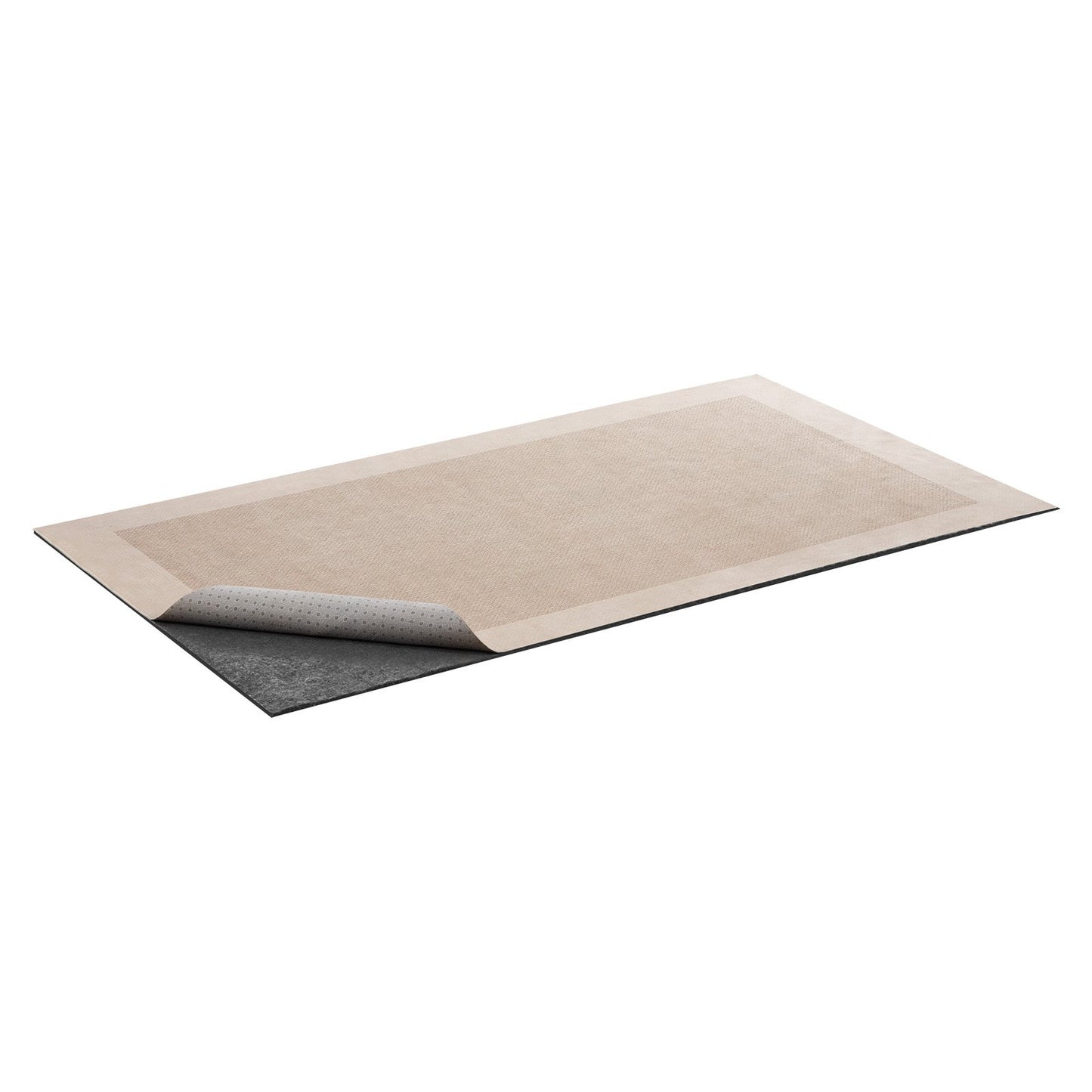 Rug Pad 0.91 x 1.52 m, Non-slip Carpet Area Pad, Rug Mat Padding with Dual Surface Felt Cushion & Rubber Gripper, Hardwood Floor Protection for All Floors, Finishes, Keeps Carpets in Place