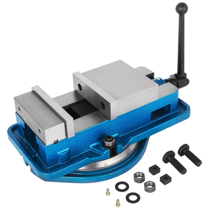 Heavy Duty 0.08m Milling Vise with 360° Swivel Base and 15 KN Clamping Force