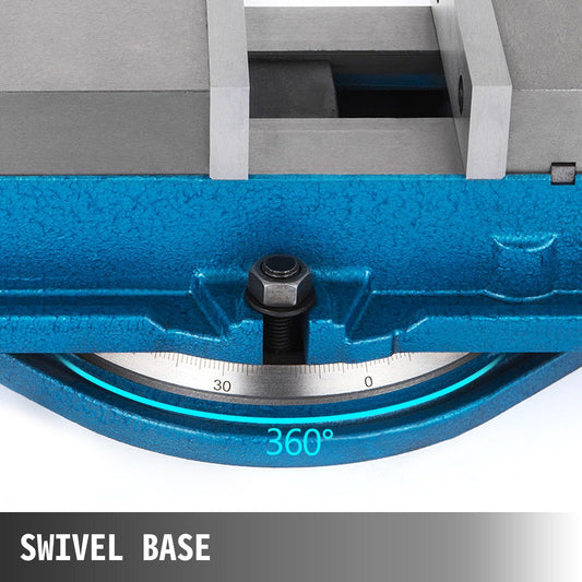 Heavy Duty 0.08m Milling Vise with 360° Swivel Base and 15 KN Clamping Force