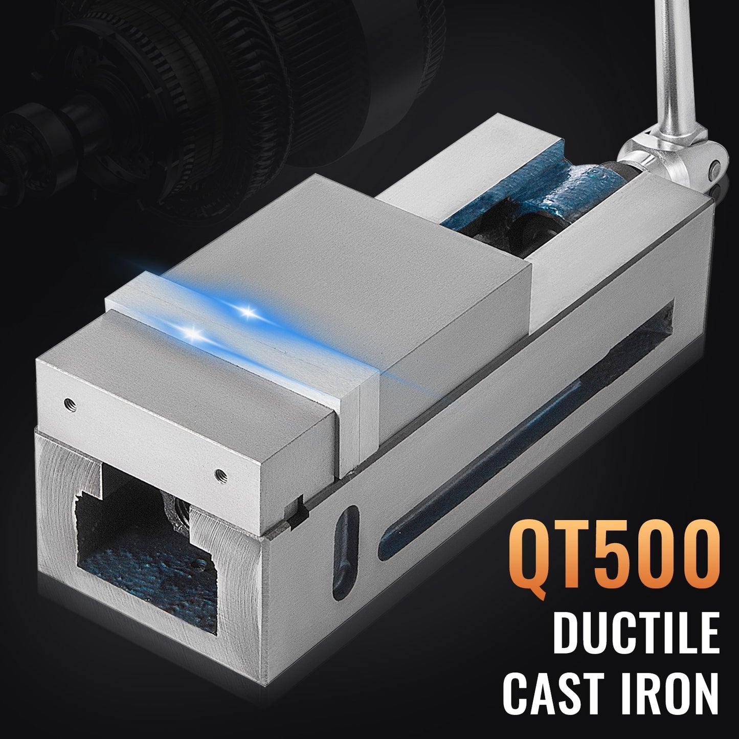 VEVOR Milling Vise 4"/100mm,Bench Clamp Vise Nodular Cast Iron Material,Clamping