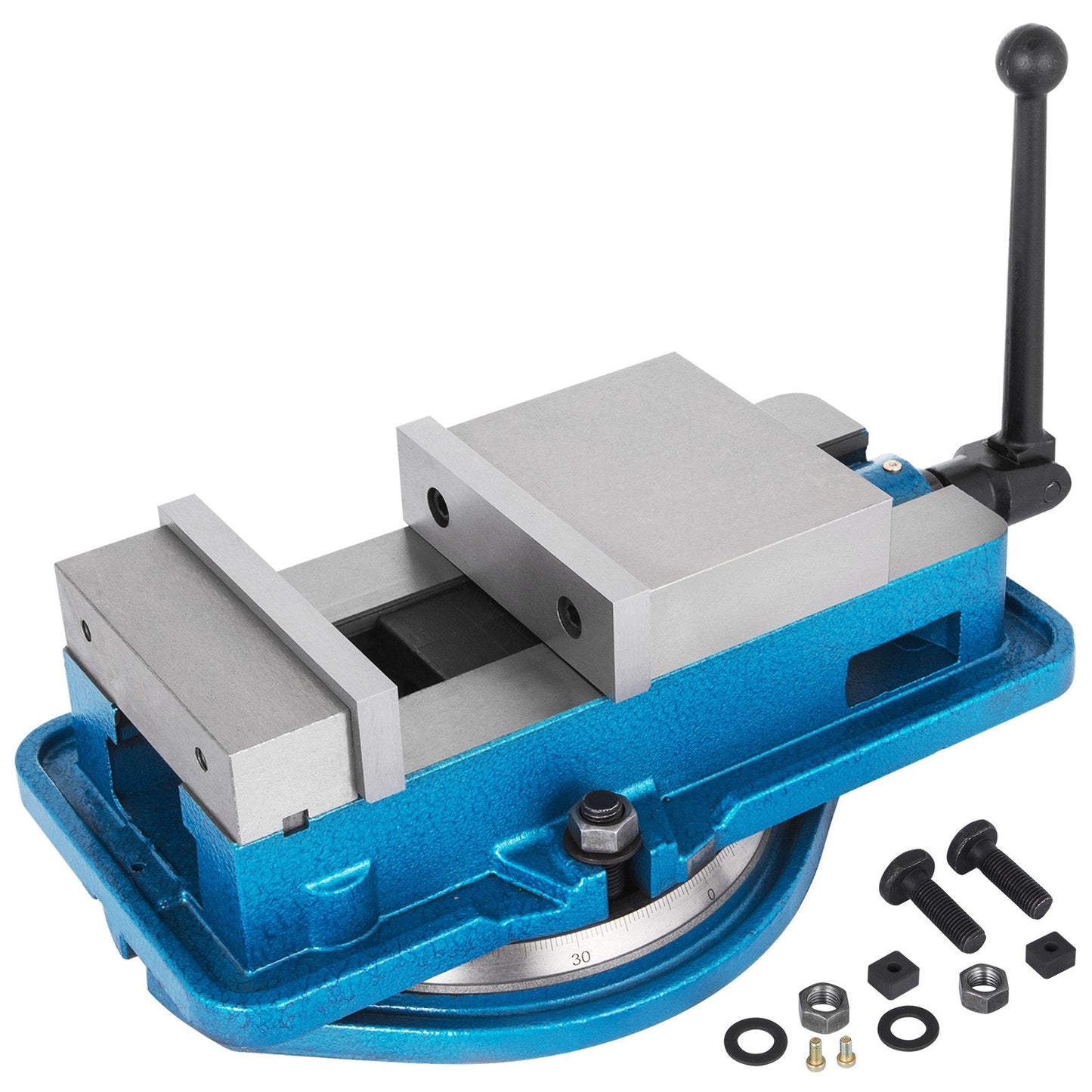 Precision Milling Vise with 125mm Jaw Width and 360° Swivel Base
