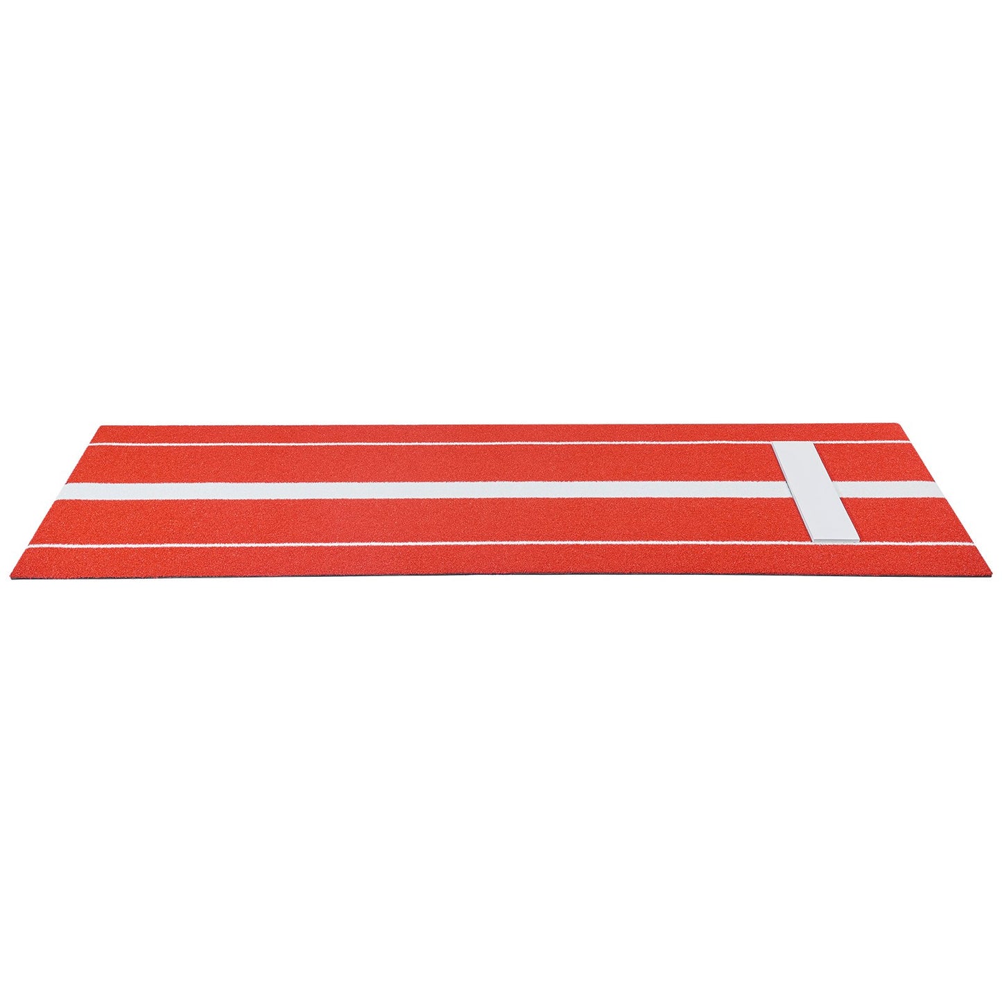 Softball Pitching Mat, 305x92cm Baseball Pitching Rubber Mound, Antifade Turf and Antislip Foam Backing Portable Training Aid, Fastpitch Equipment for Pitchers Indoor Outdoor Practice, Red