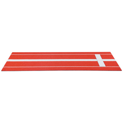 Softball Pitching Mat, 305x92cm Baseball Pitching Rubber Mound, Antifade Turf and Antislip Foam Backing Portable Training Aid, Fastpitch Equipment for Pitchers Indoor Outdoor Practice, Red