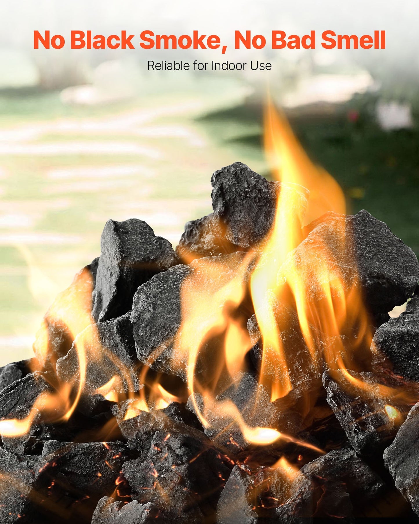 Lava Rocks, 20.32-30.48 mm Fire Stones Lava Rocks For Fire Pit, Reusable Fire Pit Stones Indoor and Outdoor Use, Decorative Firepit Stone for Propane/Gas Fireplace,Stove,Courtyard,Camping