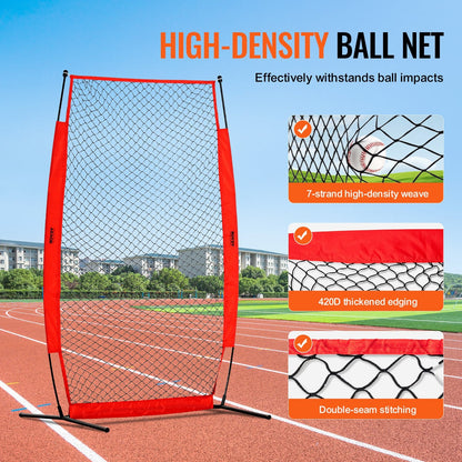 Baseball & Softball Pitching Safety Screen, 2.1x1.2m, Portable with Carry Bag