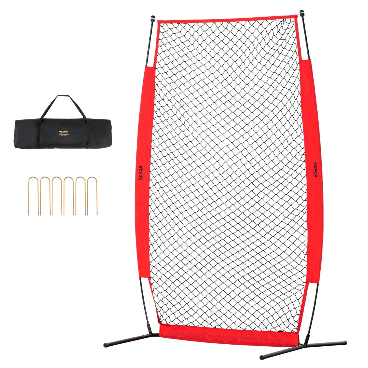 Baseball & Softball Pitching Safety Screen, 2.1x1.2m, Portable with Carry Bag