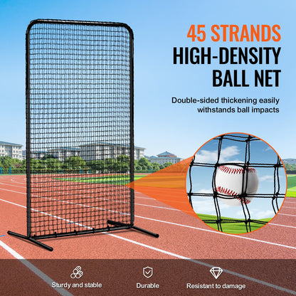 VEVOR I Screen Baseball for Batting Cage, 7x4 ft Baseball Softball Safety Screen,