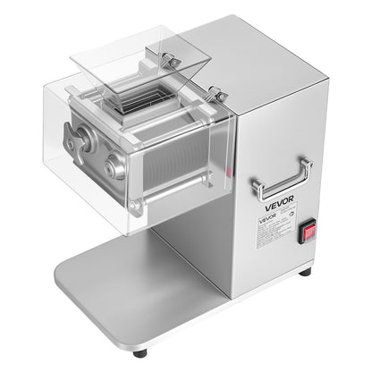 Meat Cutting Machine, 850W Commercial Slicer, 5mm Heavy Duty Stainless Steel Blade Shredder for Boneless Meat Soft Vegetables, Electric Food Slicers for Kitchen Restaurant Supermarket