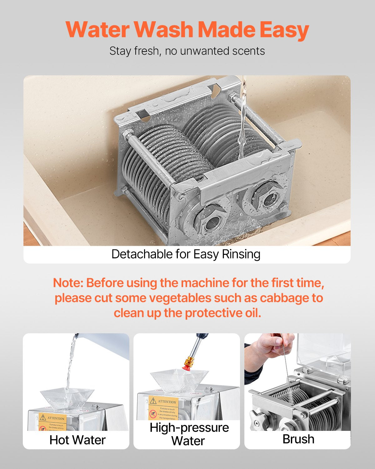 VEVOR Electric Meat Cutter Machine 850W Commercial Meat Slicer Cutting Machine