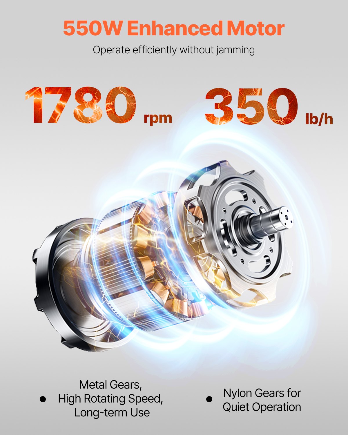 VEVOR Electric Meat Cutter Machine 550W Commercial Meat Slicer Cutting Machine