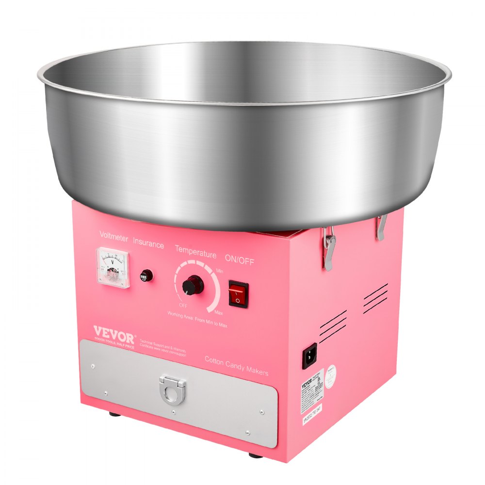 VEVOR Commercial Cotton Candy Machine Sugar Floss Maker 1000W for Party Pink