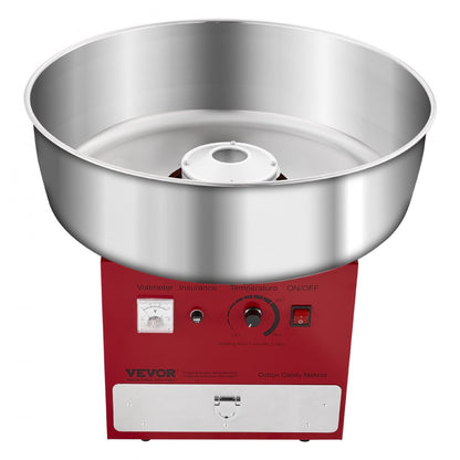 VEVOR Commercial Cotton Candy Machine Sugar Floss Maker 1000W for Party Red