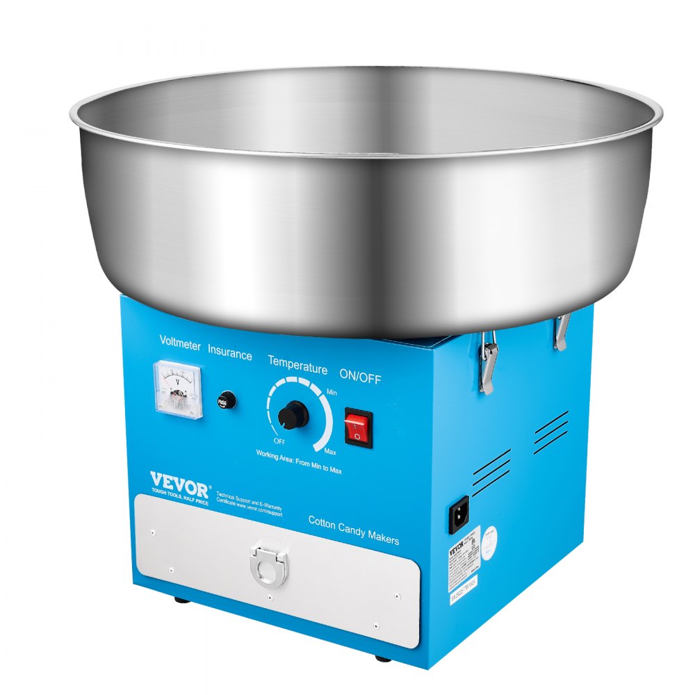 VEVOR Commercial Cotton Candy Machine Sugar Floss Maker 1000W for Party Blue