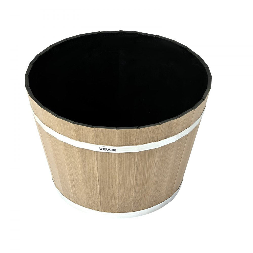 Resin Whiskey Barrel Planter Garden Flower Plant Pot 300 x 300 x 210 mm