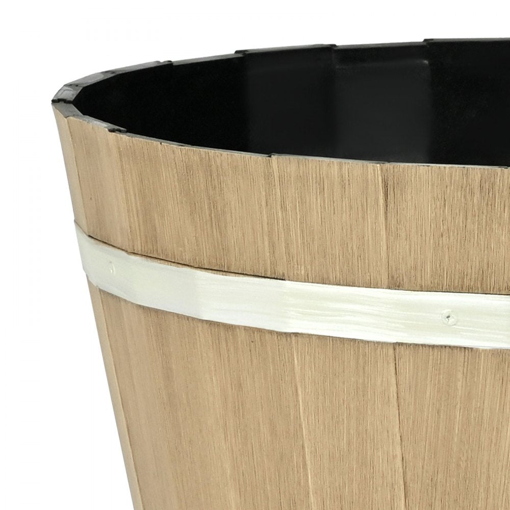 Resin Whiskey Barrel Planter Garden Flower Plant Pot 300 x 300 x 210 mm